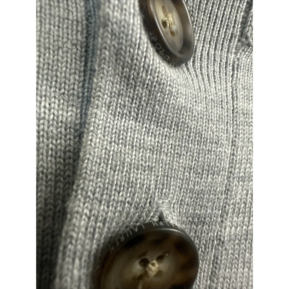 Polo Golf Ralph Lauren Men Size Large Merino Wool Mockneck Sweater Gray *READ*